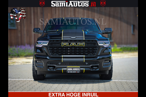 Dodge Ram Limited Night Sport High Output 540HP 706Nm | Massage + Full Option | De Meest Luxe en Volle Pick-Up in zijn Klasse | Comfortabele Dubbele Cabine met Royale 5 Zitplaatsen | BPM vrij | Nu Leverbaar uit Voorraad | Voorraad Nr 2356 - 0990