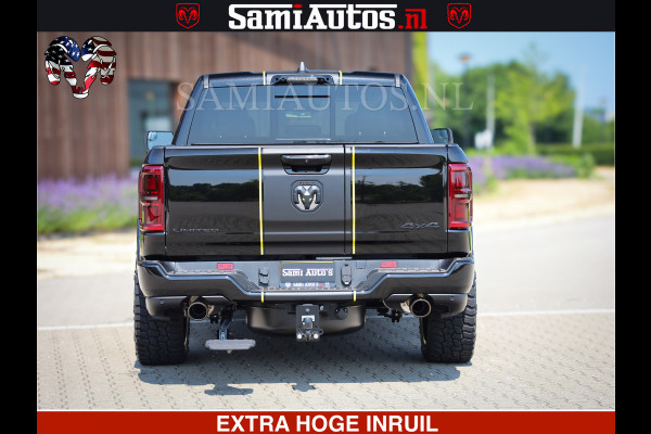 Dodge Ram Limited Night Sport High Output 540HP 706Nm | Massage + Full Option | De Meest Luxe en Volle Pick-Up in zijn Klasse | Comfortabele Dubbele Cabine met Royale 5 Zitplaatsen | BPM vrij | Nu Leverbaar uit Voorraad | Voorraad Nr 2356 - 0990