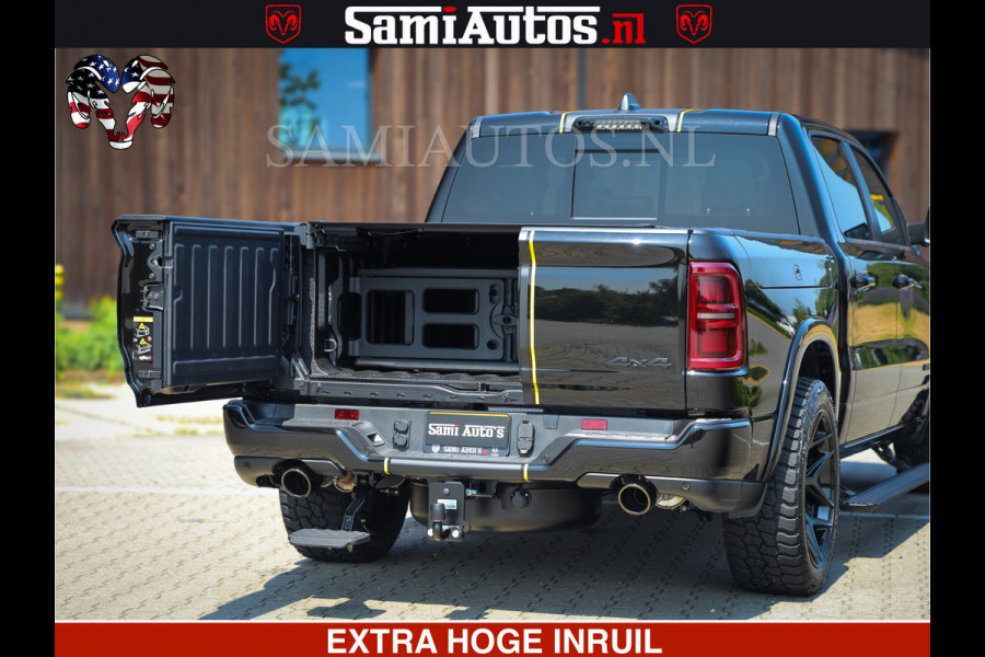 Dodge Ram Limited Night Sport High Output 540HP 706Nm | Massage + Full Option | De Meest Luxe en Volle Pick-Up in zijn Klasse | Comfortabele Dubbele Cabine met Royale 5 Zitplaatsen | BPM vrij | Nu Leverbaar uit Voorraad | Voorraad Nr 2356 - 0990