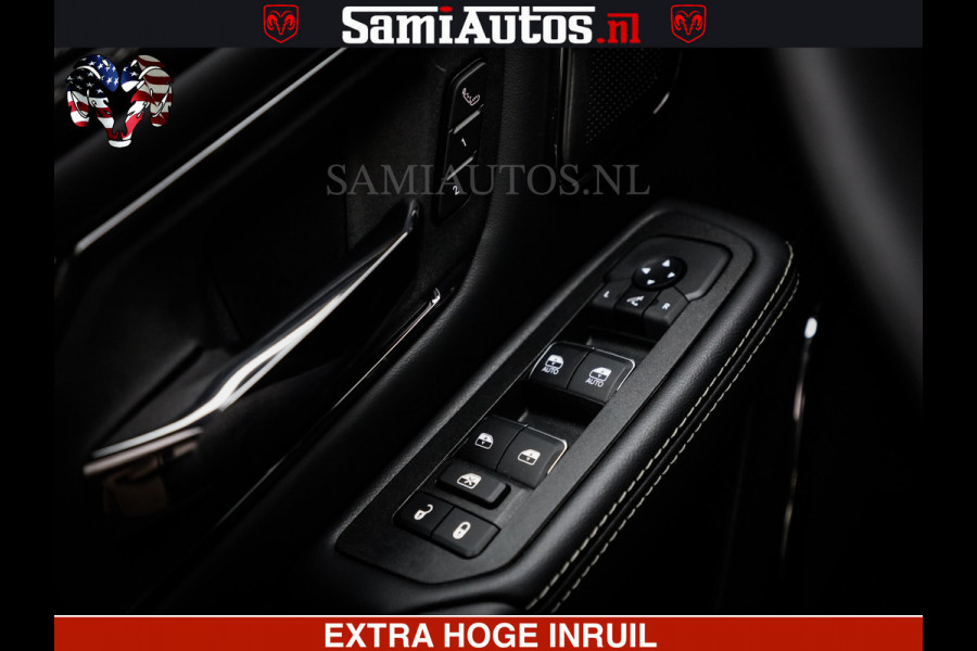 Dodge Ram Limited Night Sport High Output 540HP 706Nm | Massage + Full Option | De Meest Luxe en Volle Pick-Up in zijn Klasse | Comfortabele Dubbele Cabine met Royale 5 Zitplaatsen | BPM vrij | Nu Leverbaar uit Voorraad | Voorraad Nr 2356 - 0990