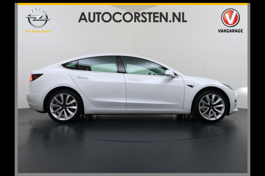 Tesla Model 3 SR Plus 325PK LFP Accu Lmv 19" AutoPilot Leder Pano-dak Adaptive-Cruise Camera's Elektr.-Stuur+Stoelen+Spiegels+Geheugen+Easy-En SOH 91% Navi LED ACC DAB Voorverwarmen interieur via App Keyless One-Pedal-Drive 1e Eigenaar Origineel Nederlandse Auto Fabrieksgarantie op Accu en Motor tot 08-12-2028/160.000KM