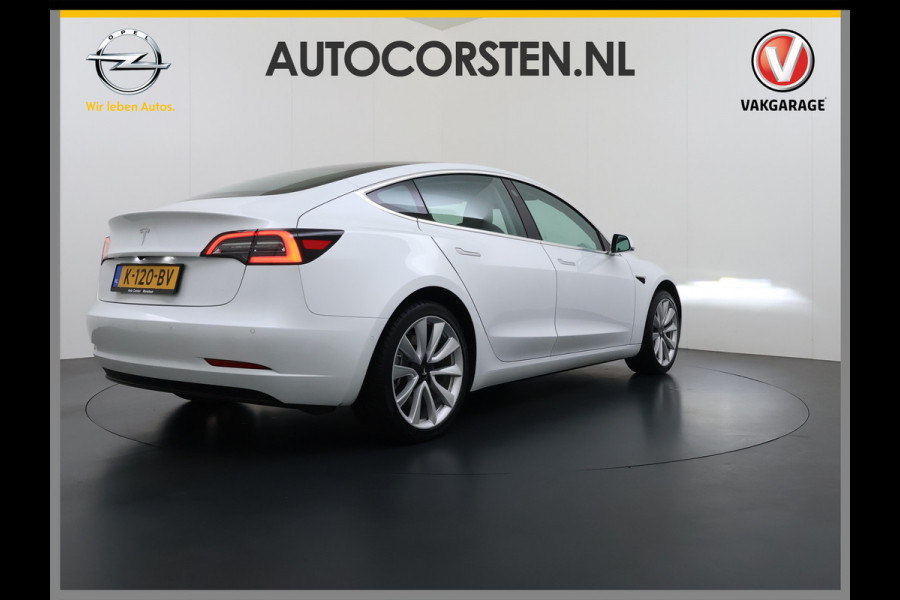 Tesla Model 3 SR Plus 325PK LFP Accu Lmv 19" AutoPilot Leder Pano-dak Adaptive-Cruise Camera's Elektr.-Stuur+Stoelen+Spiegels+Geheugen+Easy-En SOH 91% Navi LED ACC DAB Voorverwarmen interieur via App Keyless One-Pedal-Drive 1e Eigenaar Origineel Nederlandse Auto Fabrieksgarantie op Accu en Motor tot 08-12-2028/160.000KM