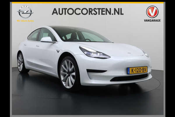 Tesla Model 3 SR Plus 325PK LFP Accu Lmv 19" AutoPilot Leder Pano-dak Adaptive-Cruise Camera's Elektr.-Stuur+Stoelen+Spiegels+Geheugen+Easy-En SOH 91% Navi LED ACC DAB Voorverwarmen interieur via App Keyless One-Pedal-Drive 1e Eigenaar Origineel Nederlandse Auto Fabrieksgarantie op Accu en Motor tot 08-12-2028/160.000KM