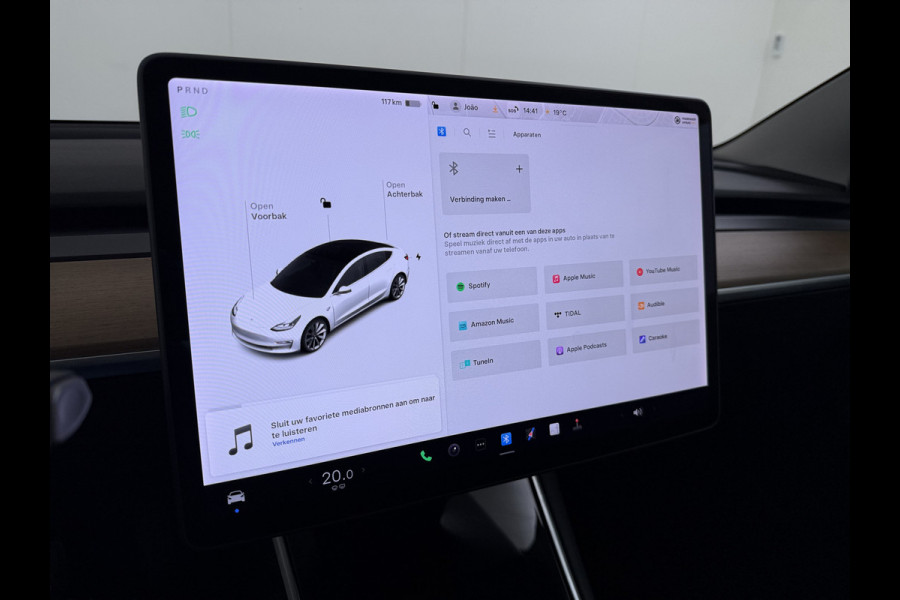 Tesla Model 3 SR Plus 325PK LFP Accu Lmv 19" AutoPilot Leder Pano-dak Adaptive-Cruise Camera's Elektr.-Stuur+Stoelen+Spiegels+Geheugen+Easy-En SOH 91% Navi LED ACC DAB Voorverwarmen interieur via App Keyless One-Pedal-Drive 1e Eigenaar Origineel Nederlandse Auto Fabrieksgarantie op Accu en Motor tot 08-12-2028/160.000KM
