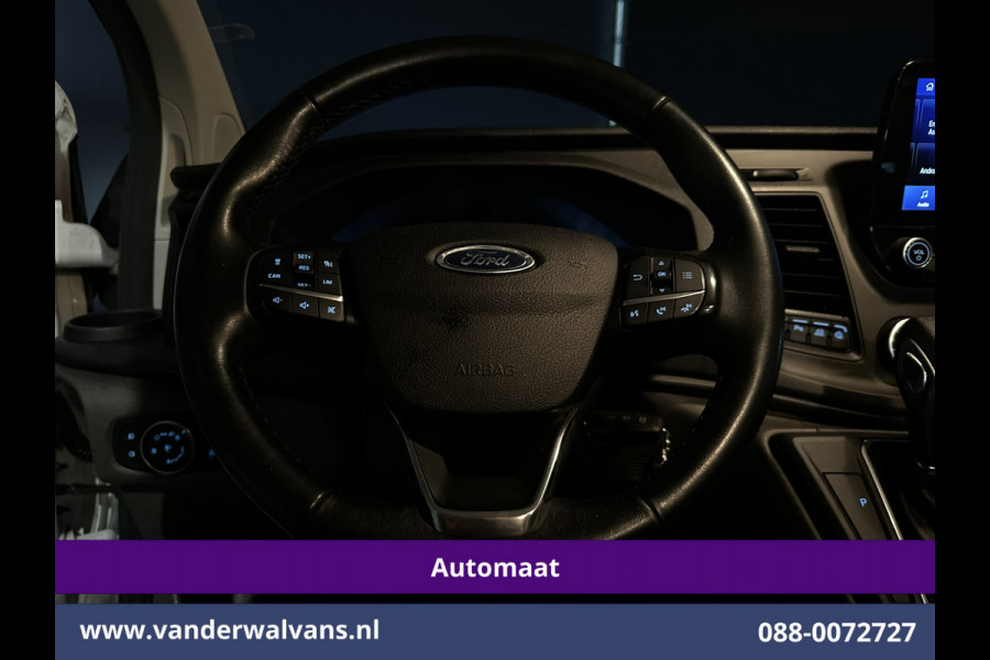 Ford Transit Custom 2.0 TDCI 131pk Automaat L2H1 Dubbele Cabine Euro6 Airco | 5-Zits | Camera | Navigatie | LED Apple Carplay, Android Auto, Adaptieve Cruisecontrol, Trekhaak, Stoelverwarming, Verwarmde voorruit, Parkeersensoren