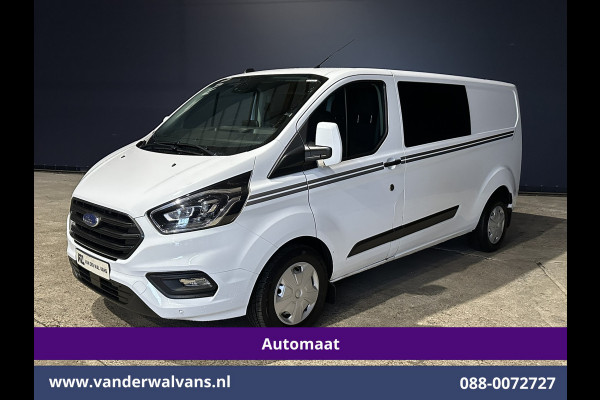 Ford Transit Custom 2.0 TDCI 131pk Automaat L2H1 Dubbele Cabine Euro6 Airco | 5-Zits | Camera | Navigatie | LED Apple Carplay, Android Auto, Adaptieve Cruisecontrol, Trekhaak, Stoelverwarming, Verwarmde voorruit, Parkeersensoren
