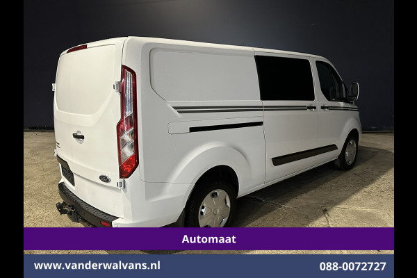 Ford Transit Custom 2.0 TDCI 131pk Automaat L2H1 Dubbele Cabine Euro6 Airco | 5-Zits | Camera | Navigatie | LED Apple Carplay, Android Auto, Adaptieve Cruisecontrol, Trekhaak, Stoelverwarming, Verwarmde voorruit, Parkeersensoren