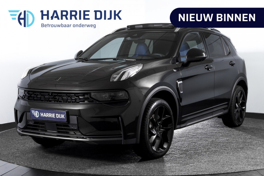 Lynk & Co 01 1.5 PHEV 261PK MY24 | Black pakket | Donkere hemel | 7.4 kWh Boordlader | Stoel-+Stuurverw. | 360 Camera | S/K-panodak | Adapt. Cruise | Memory | Elek. klep | LM 20" | 0721