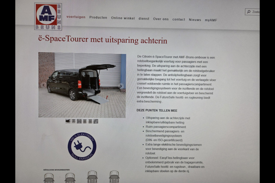 Renault Trafic -E-Tech /Citroen e-Jumpy XL L3 75kWh SNELLADER Rolstoelauto / Rolstoelbus 7-Persoons met Bodemverlaging