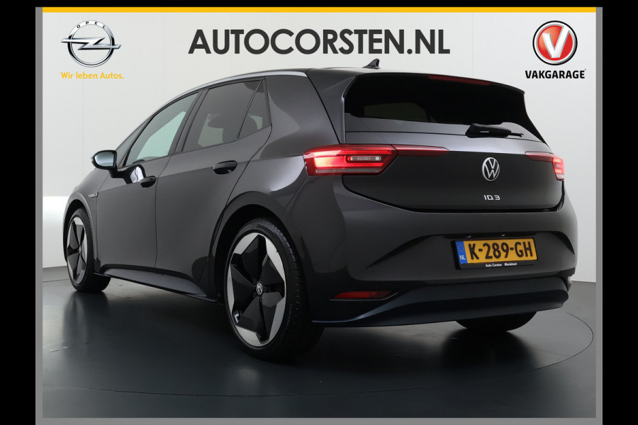 Volkswagen ID.3 First Max 62kWh Pano-dak 20"lm Head-Up-Display Adap.Cruise Camera Elek.Stoelen Navi Ecc Keyless Advanced Head-Up Matrix-Led SOH 91% Ergo Active Stoelen+Stuur+Stoelverwarming Led-a-licht dynamisch Apple Carplay Android Auto Dodehoek detector Dealeronderhouden Origineel Nederlandse Auto € 49.175,- nieuw!