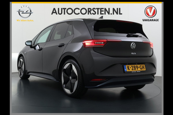 Volkswagen ID.3 First Max 62kWh Pano-dak 20"lm Head-Up-Display Adap.Cruise Camera Elek.Stoelen Navi Ecc Keyless Advanced Head-Up Matrix-Led SOH 91% Ergo Active Stoelen+Stuur+Stoelverwarming Led-a-licht dynamisch Apple Carplay Android Auto Dodehoek detector Dealeronderhouden Origineel Nederlandse Auto € 49.175,- nieuw!