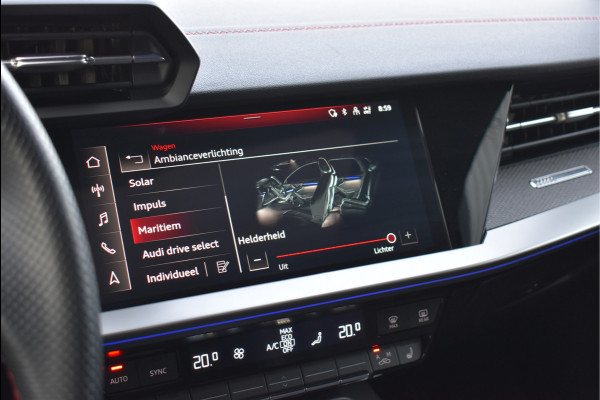 Audi A3 Sportback 45 TFSI e S-Line 245 Pk Alle Opties Pano RS-Stoel Head-Up Memory Keyless RS3 18 Inch