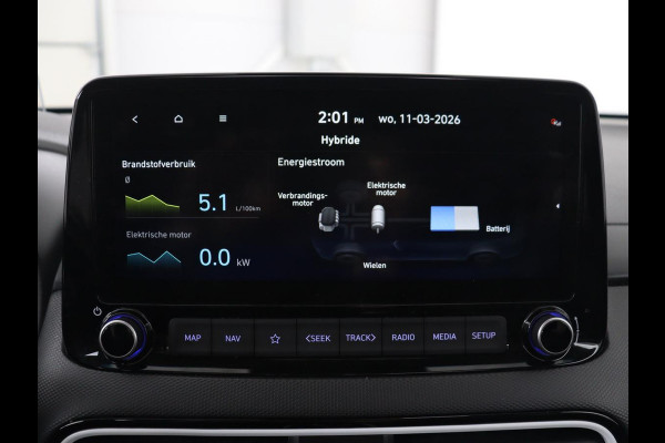 Hyundai Kona 1.6 GDI HEV Premium Sky | Schuifdak | Leder | Stoelventilatie | Adaptive cruise | Trekhaak | Head-Up | Carplay | Camera | Achterbankverwarming | Navigatie | Keyless | Climate control