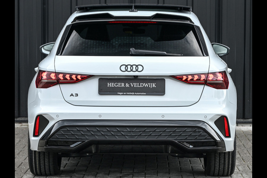 Audi A3 Sportback 45 TFSI e S edition Competition | Panoramadak | 5 jr garantie | Ambiance interieur | Active Cruise | Sonos Sound | S-Seats + Memory | Head-Up | Camera | Stoelverwarming | Keyless