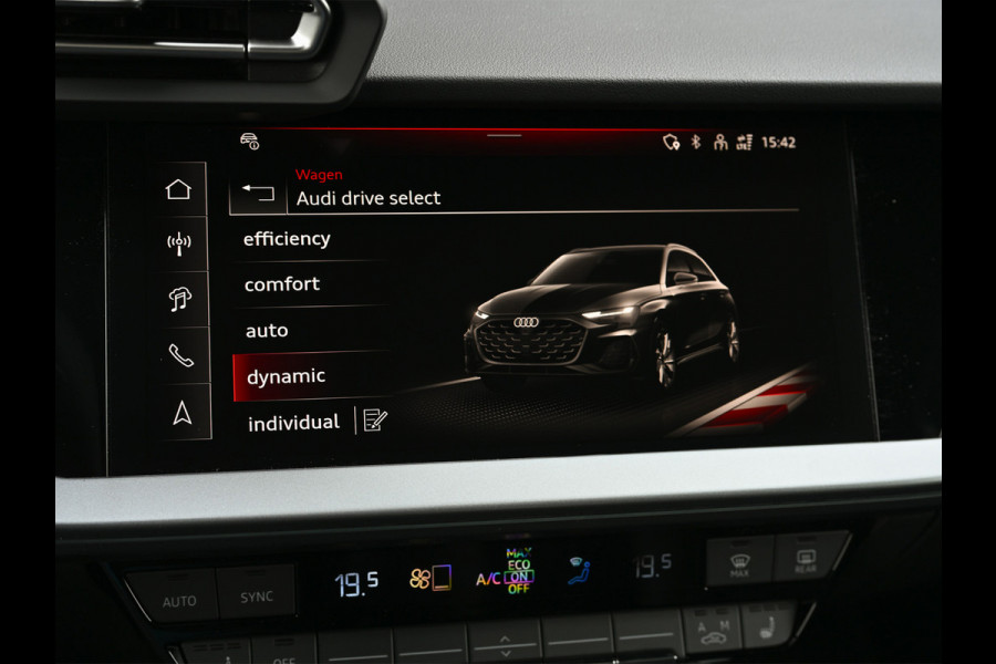 Audi A3 Sportback 45 TFSI e S edition Competition | Panoramadak | 5 jr garantie | Ambiance interieur | Active Cruise | Sonos Sound | S-Seats + Memory | Head-Up | Camera | Stoelverwarming | Keyless