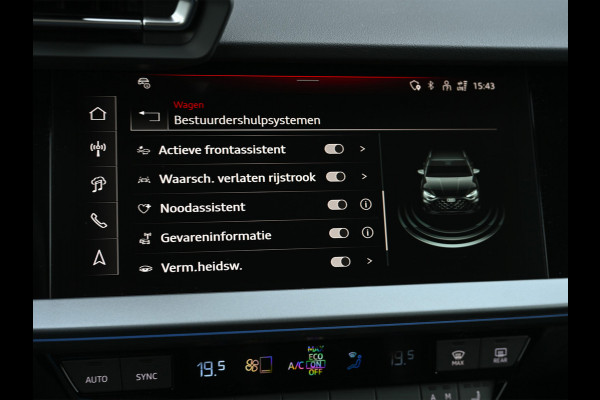 Audi A3 Sportback 45 TFSI e S edition Competition | Panoramadak | 5 jr garantie | Ambiance interieur | Active Cruise | Sonos Sound | S-Seats + Memory | Head-Up | Camera | Stoelverwarming | Keyless