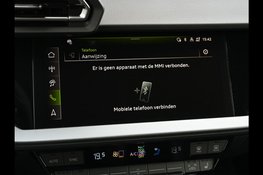 Audi A3 Sportback 45 TFSI e S edition Competition | Panoramadak | 5 jr garantie | Ambiance interieur | Active Cruise | Sonos Sound | S-Seats + Memory | Head-Up | Camera | Stoelverwarming | Keyless