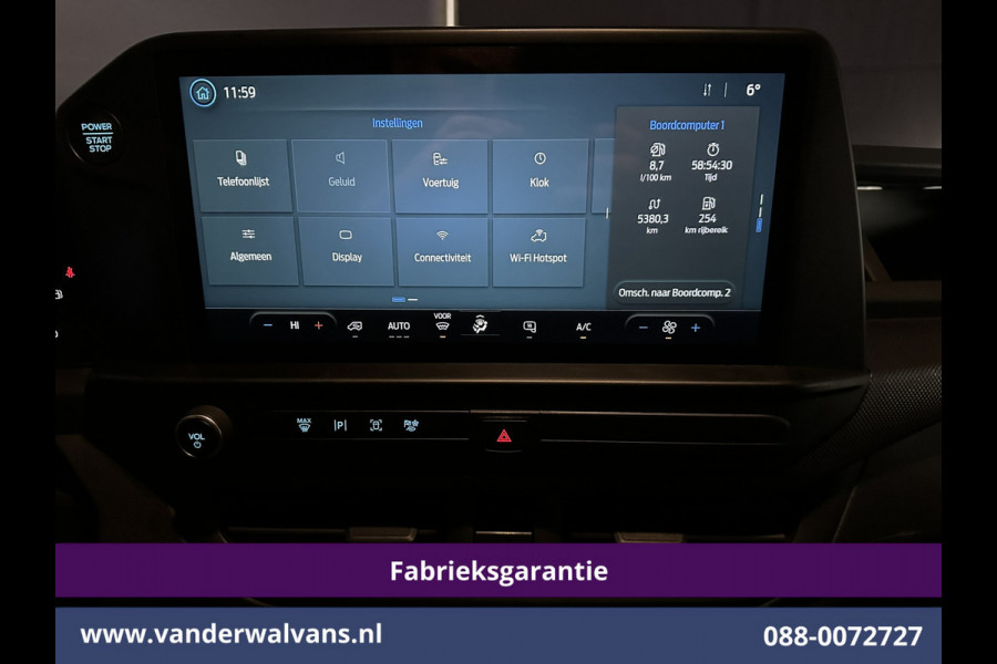 Ford Transit Custom 2.0 TDCI 136pk L2H1 Fabrieksgarantie Euro6 Airco | Camera | Apple Carplay | Cruisecontrol | LED Android Auto, Parkeersensoren, Verwarmde voorruit, Bijrijdersbank, 2800kg trekvermogen