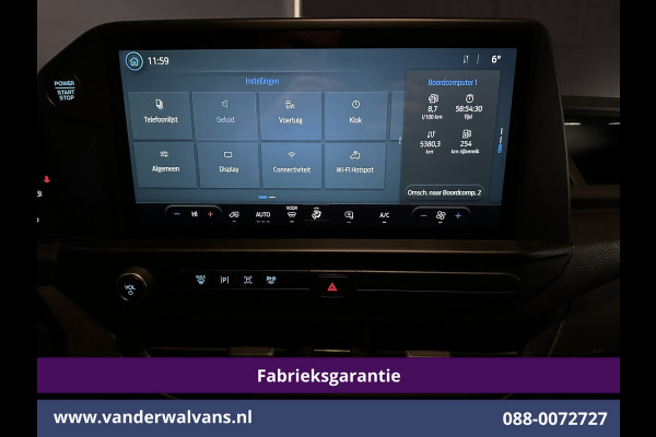 Ford Transit Custom 2.0 TDCI 136pk L2H1 Fabrieksgarantie Euro6 Airco | Camera | Apple Carplay | Cruisecontrol | LED Android Auto, Parkeersensoren, Verwarmde voorruit, Bijrijdersbank, 2800kg trekvermogen