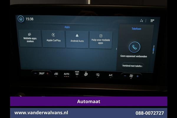 Ford Transit Custom 2.0 TDCI 136pk Automaat L1H1 Fabrieksgarantie Euro6 Airco | Camera | LED | Apple Carplay Android Auto, Cruisecontrol, Verwarmde voorruit, Parkeersensoren, Bijrijdersbank, 2800kg trekvermogen