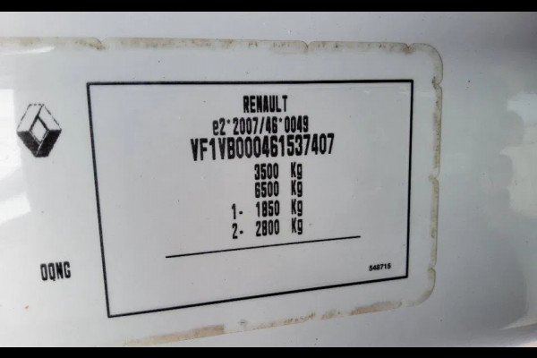 Renault Master BE TREKKER 9 TON'S - EURO 6 - V-815-VR