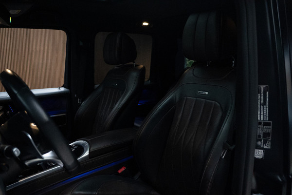 Mercedes-Benz G-Klasse 63 Navi Burmester Leer 360 Camera PTS Massage Schuif (kantel) dak Memory seats Stoelventilatie Stoelverwarming Climate voor en achter Distronic+ Trekhaak