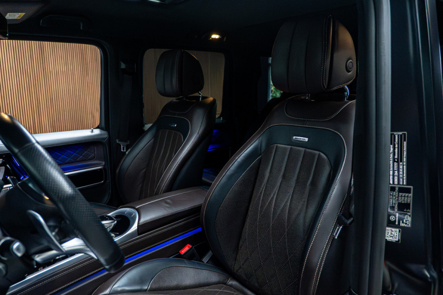 Mercedes-Benz G-Klasse 63 Navi Burmester Leer 360 Camera PTS Massage Schuif (kantel) dak Memory seats Stoelventilatie Stoelverwarming Climate voor en achter Distronic+ Trekhaak