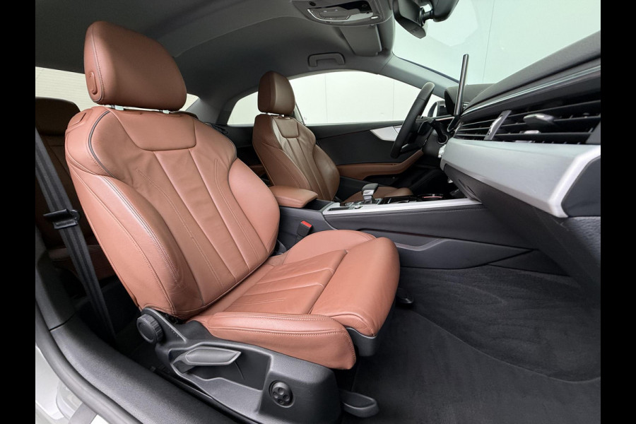 Audi A5 Coupé 40 TFSI S edition | S LINE IN- EN EXTERIEUR | TOPSTAAT! | 20 INCH| LEER| CAMERA| STOELVERWARMING| MATRIX LED| QUANTUM GRIJS