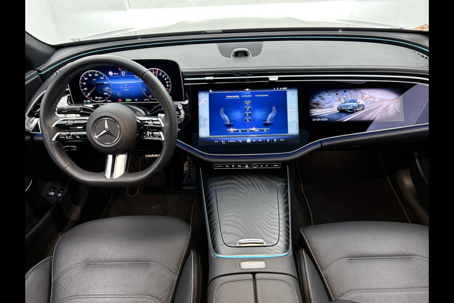 Mercedes-Benz E-Klasse 300 e Sport Edition AMG Line | Panorama Schuif-Kanteldak | Distronic | Lederen bekleding | Alarm | Parkeerpakket met 360°-camera | 20 Inch AMG Velgen. Inclusief 24 maanden MB Certified garantie voor Europa.