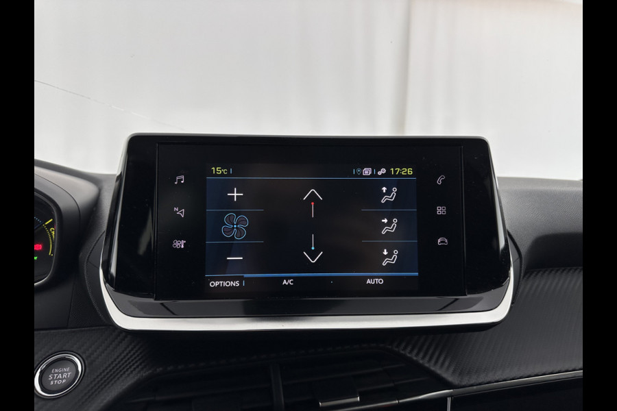 Peugeot e-208 EV Style 50 kWh [ 3-Fase-11kW] {SOH-96%} (INCL-BTW) Aut. *LEATHER-FABRIC | FULL-LED | SPORT-SEATS | KEYLESS | PRIVACY-GLASS | DAB+ | NAVI-FULLMAP | ECC | PDC | CRUISE | 16''ALU*