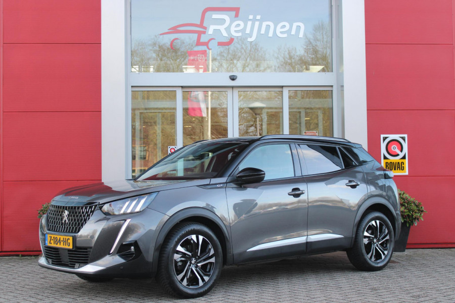 Peugeot 2008 1.2 130PK GT | NAVIGATIE 10" TOUCHSCREEN | APPLE CARPLAY/ANDROID AUTO | ADAPTIVE CRUISE CONTROL | FULL LED KOPLAMPEN | ACHTERUITRIJ CAMERA | 3-D COCKPIT | KEYLESS ENTRY/START | STOEL VERWARMING | DODEHOEK BEWAKING | ALL SEASON BANDEN |