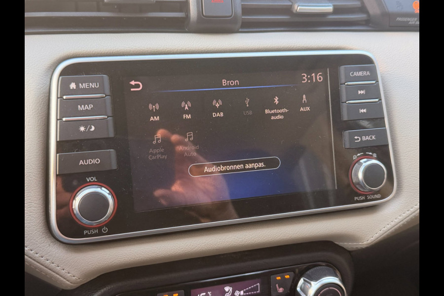 Nissan Micra 1.0 Dig-T 117 6MT 117 PK BOSE Carplay Navi Cruise Stoelverw Camera Clima Keyless go
