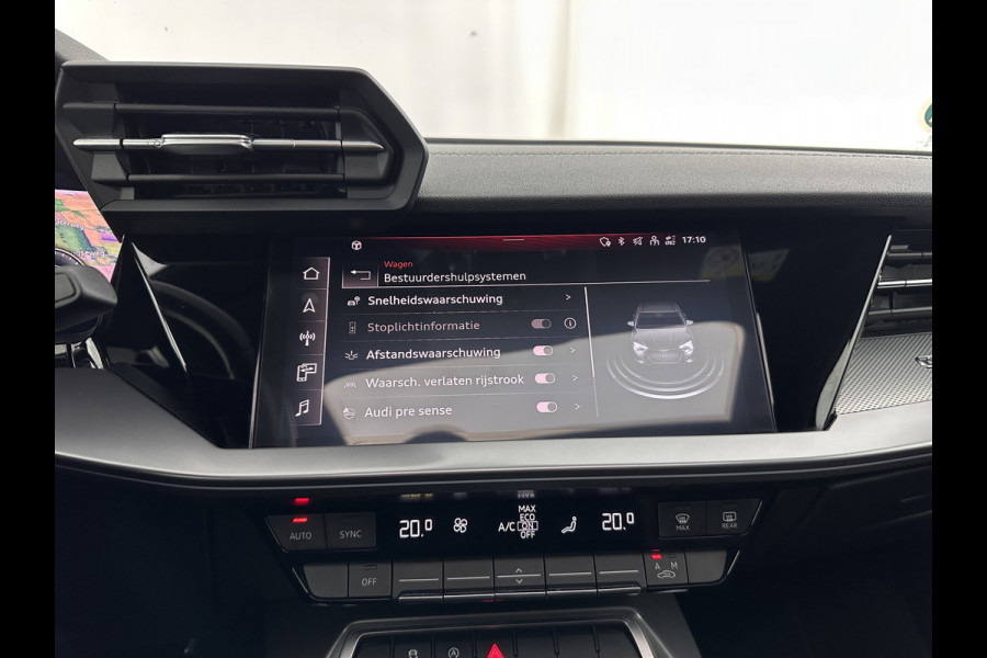 Audi A3 Limousine 35 TFSI S-Line Edition (INCL-BTW) Aut. *PANO | LEATHER-FABRIC | FULL-LED | AMBIENTLIGHT | SPORTSEATS | DIGI-COCKPIT | NAVI-FULLMAP | PRIVACYGLASS | SHIFTPADDLES | DAB+ | ADAPTIVE-CRUISE | 17"ALU*