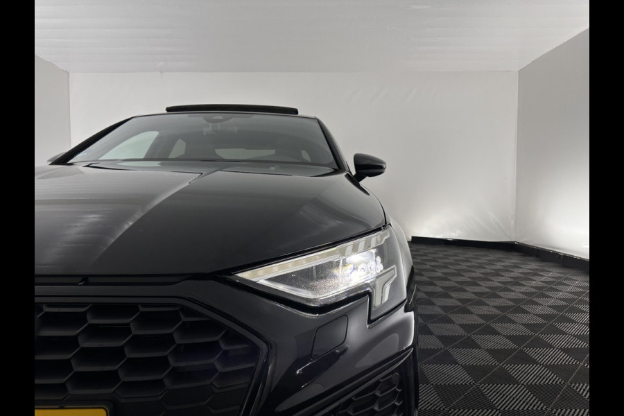 Audi A3 Limousine 35 TFSI S-Line Edition (INCL-BTW) Aut. *PANO | LEATHER-FABRIC | FULL-LED | AMBIENTLIGHT | SPORTSEATS | DIGI-COCKPIT | NAVI-FULLMAP | PRIVACYGLASS | SHIFTPADDLES | DAB+ | ADAPTIVE-CRUISE | 17"ALU*