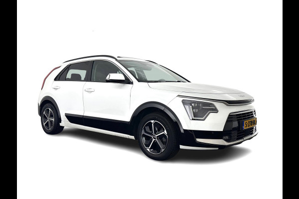 Kia Niro 1.6 GDi Hybrid Dynamic Plus Line (INCL-BTW) Aut. *PANO | HEAD-UP | LEATHER | DIGI-COCKPIT | NAVI-FULLMAP | DAB | ADAPTIVE-CRUISE | CAMERA | HEATED-COMFORTSEATS | KEYLESS | PRIVACYGLASS | SHIFTPADDLES | CARPLAY | TOWBAR | 16"