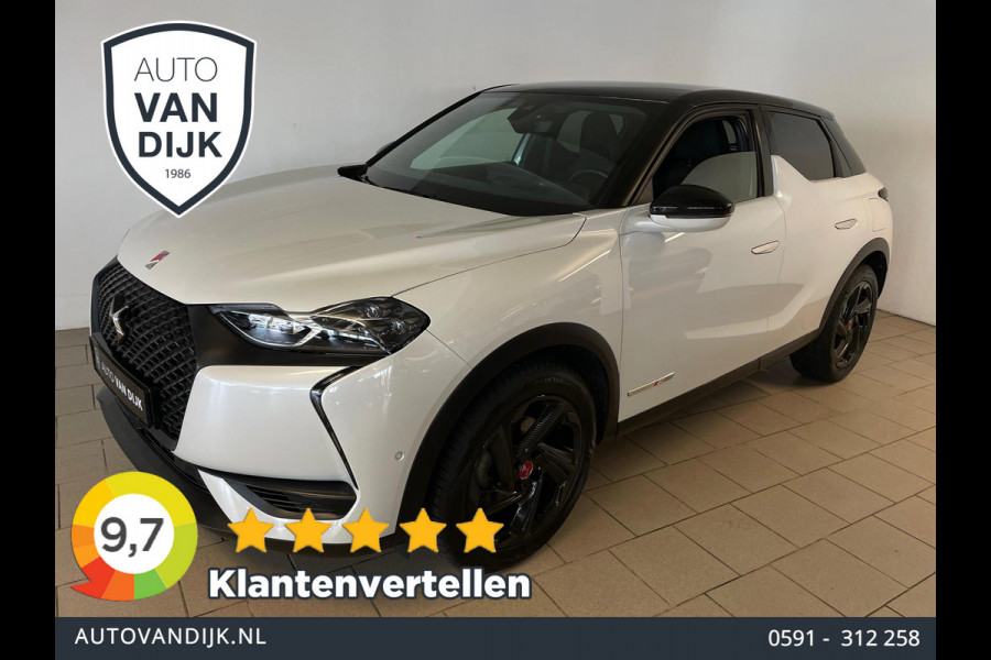 DS DS 3 Crossback 1.2 PureTech Performance Line AIRCO NAVI CRUISE ELEK RAMEN CENT VERG ZWARTE VELGEN PRIVACYGLAS ZEER NETTE AUTO