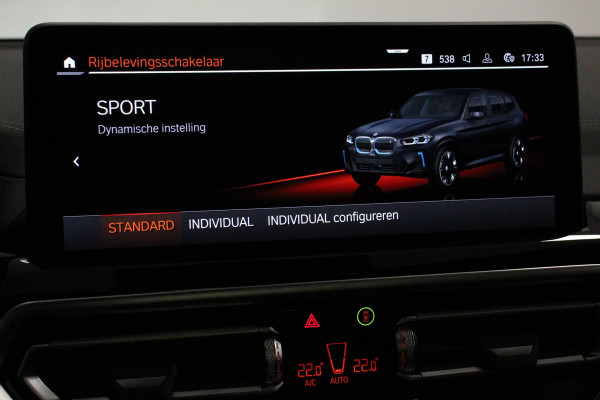 BMW iX3 Executive M-Sport 80 kWh Leder Panoramisch Schuif-Kantel dak Camera Elektrisch bedienbare achterklep Climate control