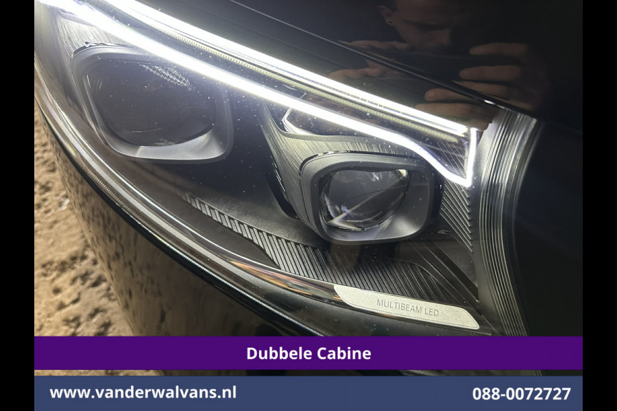 Mercedes-Benz Vito 116 CDI 164pk 9G-Tronic Automaat L2H1 Dubbele Cabine Fabrieksgarantie Euro6 Airco | 5-Zits | 2x zijdeur | 360 graden Camera Navigatie, LED, LM Velgen, 2500kg Trekhaak, Adaptieve Cruisecontrol, Parkeersensoren, Isofix, MBUX