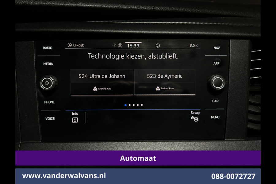 Volkswagen Transporter 2.0 TDI 150pk Automaat L1H1 Euro6 Airco | Navigatie | Camera | Android Auto | Cruisecontrol | Trekhaak Parkeersensoren, Bijrijdersbank