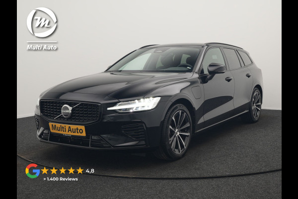 Volvo V60 T6 AWD Plus Dark LONG RANGE PHEV 350pk Dealer O.H. | Camera | Harman / Kardon | Lederen Sportstoelen Memory & Verwarmd | Google Assistent | Keyless | Stuur Verwarmd | Apple Carplay | Cruise Control | Virtual | DAB | Plug In Hybrid |