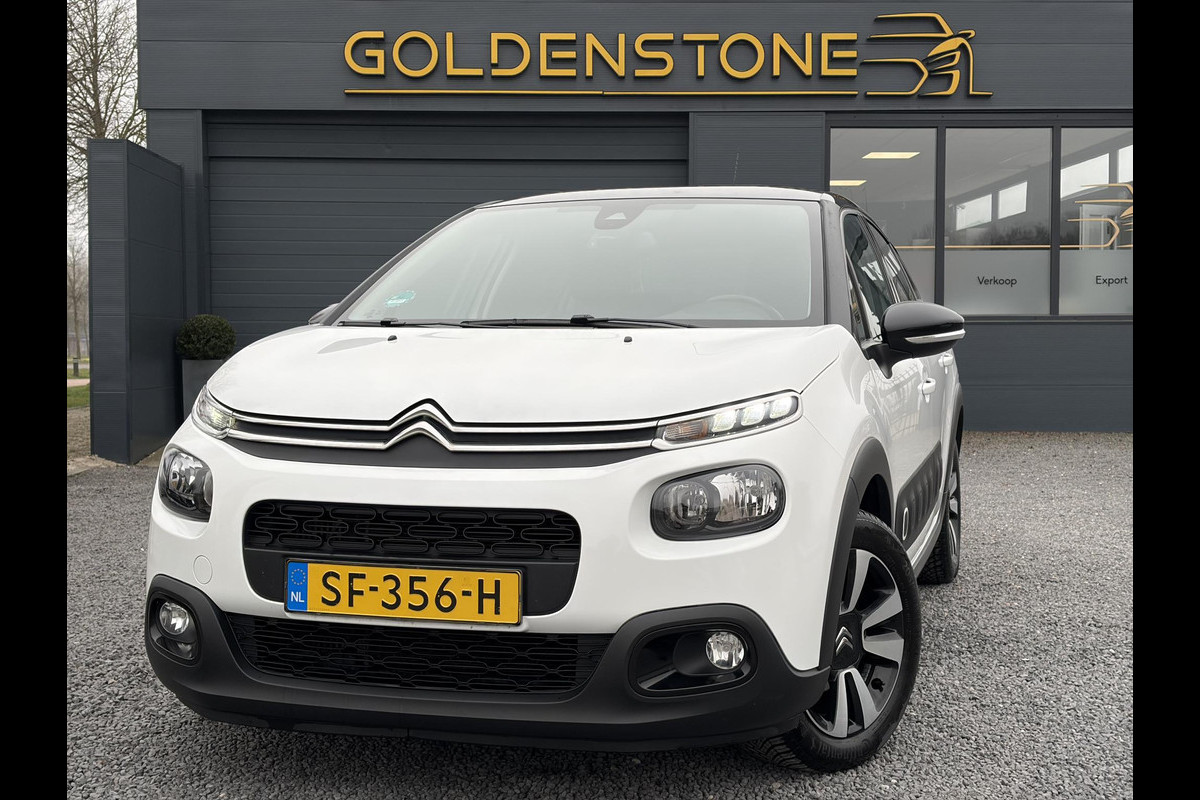 Citroën C3 1.2 PureTech S&S Shine Automaat,Camera,Navi,Pdc,Rijstrooksensor,Recent beurt gehad,Clima,Cruise,Lm velgen,110pk,N.A.P,Apk tot 02-2027