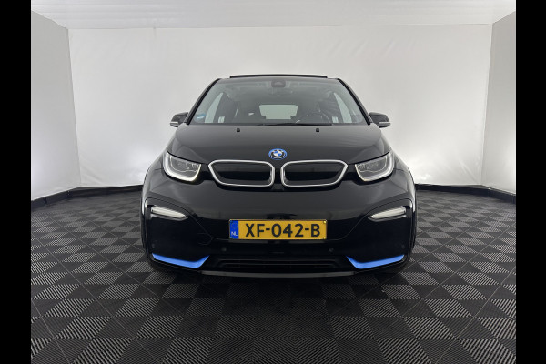 BMW i3 S 120Ah 42 kWh [ 3-Fase ] *ACCUCEL DEFECT / RANGE 151KM* *HEAT-PUMP | PANO | ADAPTIVE-CRUISE | LEATHER-FABRIC | FULL-LED | HARMAN/KARDON | HEATED-COMFORTSEATS | NAVI-FULLMAP | DAB+ | ECC | PDC | 18''ALU*