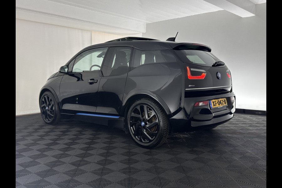 BMW i3 S 120Ah 42 kWh [ 3-Fase ] *ACCUCEL DEFECT / RANGE 151KM* *HEAT-PUMP | PANO | ADAPTIVE-CRUISE | LEATHER-FABRIC | FULL-LED | HARMAN/KARDON | HEATED-COMFORTSEATS | NAVI-FULLMAP | DAB+ | ECC | PDC | 18''ALU*