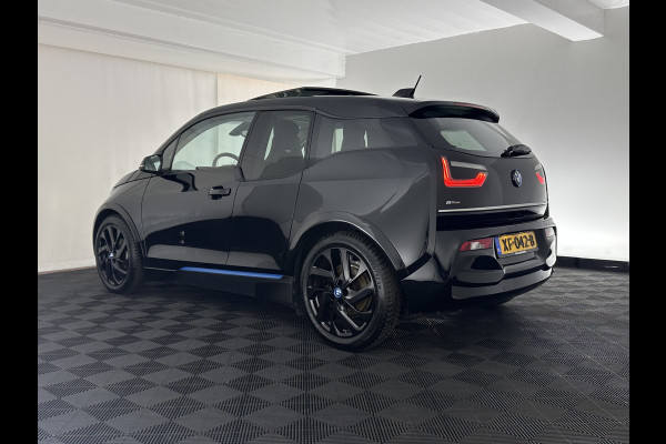 BMW i3 S 120Ah 42 kWh [ 3-Fase ] *ACCUCEL DEFECT / RANGE 151KM* *HEAT-PUMP | PANO | ADAPTIVE-CRUISE | LEATHER-FABRIC | FULL-LED | HARMAN/KARDON | HEATED-COMFORTSEATS | NAVI-FULLMAP | DAB+ | ECC | PDC | 18''ALU*