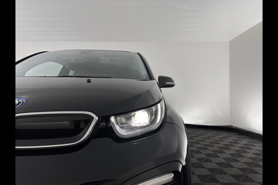 BMW i3 S 120Ah 42 kWh [ 3-Fase ] *ACCUCEL DEFECT / RANGE 151KM* *HEAT-PUMP | PANO | ADAPTIVE-CRUISE | LEATHER-FABRIC | FULL-LED | HARMAN/KARDON | HEATED-COMFORTSEATS | NAVI-FULLMAP | DAB+ | ECC | PDC | 18''ALU*