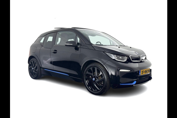 BMW i3 S 120Ah 42 kWh [ 3-Fase ] *ACCUCEL DEFECT / RANGE 151KM* *HEAT-PUMP | PANO | ADAPTIVE-CRUISE | LEATHER-FABRIC | FULL-LED | HARMAN/KARDON | HEATED-COMFORTSEATS | NAVI-FULLMAP | DAB+ | ECC | PDC | 18''ALU*