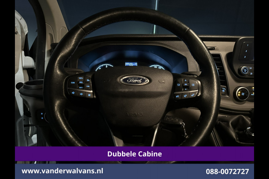 Ford Transit Custom 2.0 TDCI 131pk L2H1 Dubbele Cabine Euro6 Airco | 6-Zits | LED | Cruisecontrol | Parkeersensoren Achterklep, 2800kg trekvermogen