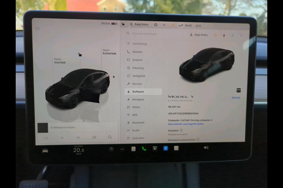 Tesla Model Y Long Range RWD 75 kWh | LMV Zwart 20" Turbine | Leer | Stoelverwarming V+A | Pano | Full Self Driving computer 4, Autopilot, Dodehoek detectie