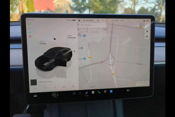 Tesla Model Y Long Range RWD 75 kWh | LMV Zwart 20" Turbine | Leer | Stoelverwarming V+A | Pano | Full Self Driving computer 4, Autopilot, Dodehoek detectie