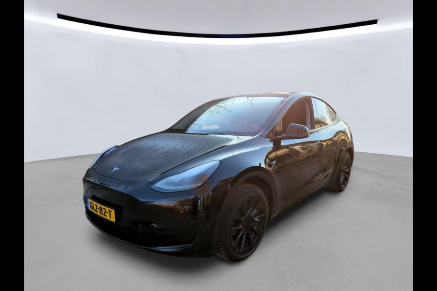 Tesla Model Y Long Range RWD 75 kWh | LMV Zwart 20" Turbine | Leer | Stoelverwarming V+A | Pano | Full Self Driving computer 4, Autopilot, Dodehoek detectie